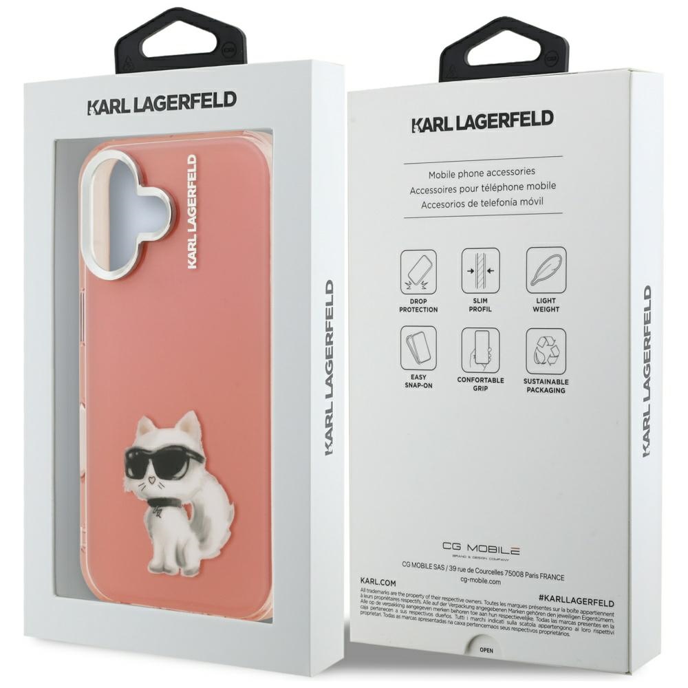 iTok webáruház - Karl Lagerfeld Karl Lagerfeld IML Aquarelle Choupette & Logo iPhone 16 tok (rózsaszín) 8 Karl Lagerfeld IML Aquarelle Choupette & Logo iPhone 16 Case (rózsaszín)