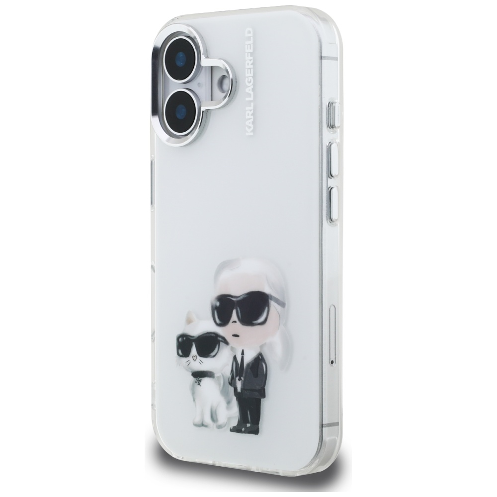 iTok webáruház - Karl Lagerfeld Karl Lagerfeld IML Aquarelle Karl & Choupette & Logo iPhone 16 tok (fehér) 2 Karl Lagerfeld IML Aquarelle Karl & Choupette & Logo iPhone 16 Case (fehér)