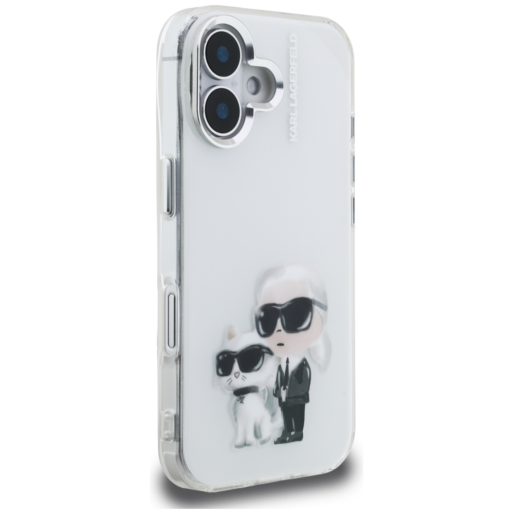 iTok webáruház - Karl Lagerfeld Karl Lagerfeld IML Aquarelle Karl & Choupette & Logo iPhone 16 tok (fehér) 4 Karl Lagerfeld IML Aquarelle Karl & Choupette & Logo iPhone 16 Case (fehér)