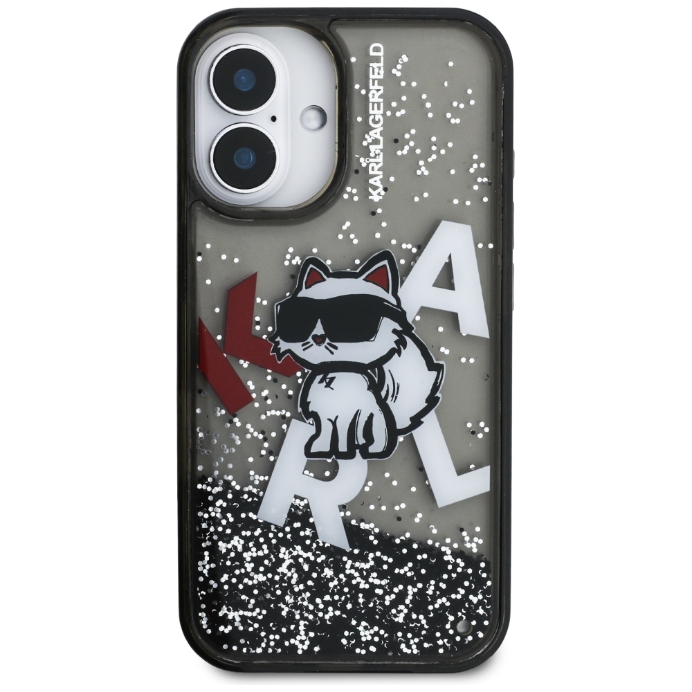 iTok webáruház - Karl Lagerfeld Karl Lagerfeld Liquid Glitter Choupette Logo tok iPhone 16 készülékhez (fekete) 3 Karl Lagerfeld Liquid Glitter Choupette Logo iPhone 16 Case (fekete)