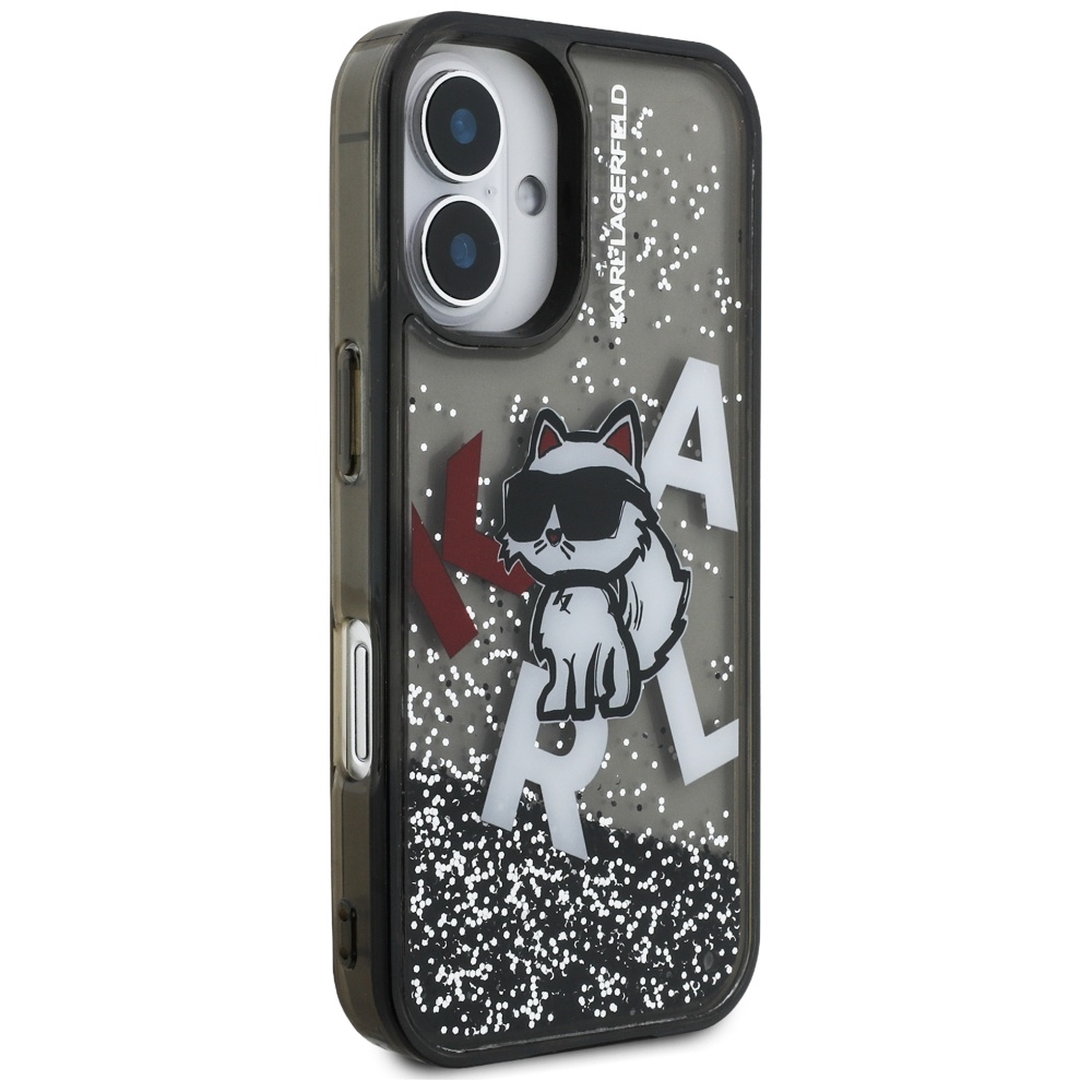 iTok webáruház - Karl Lagerfeld Karl Lagerfeld Liquid Glitter Choupette Logo tok iPhone 16 készülékhez (fekete) 4 Karl Lagerfeld Liquid Glitter Choupette Logo iPhone 16 Case (fekete)