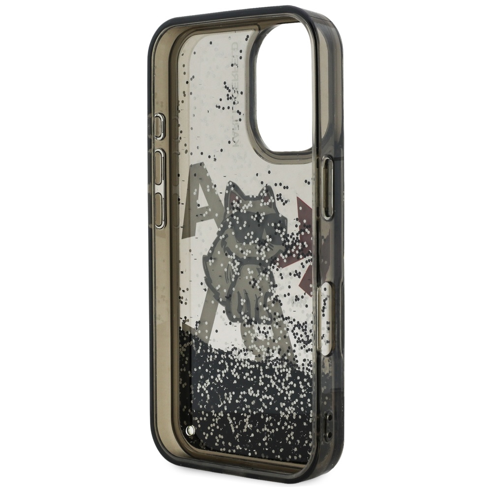 iTok webáruház - Karl Lagerfeld Karl Lagerfeld Liquid Glitter Choupette Logo tok iPhone 16 készülékhez (fekete) 7 Karl Lagerfeld Liquid Glitter Choupette Logo iPhone 16 Case (fekete)