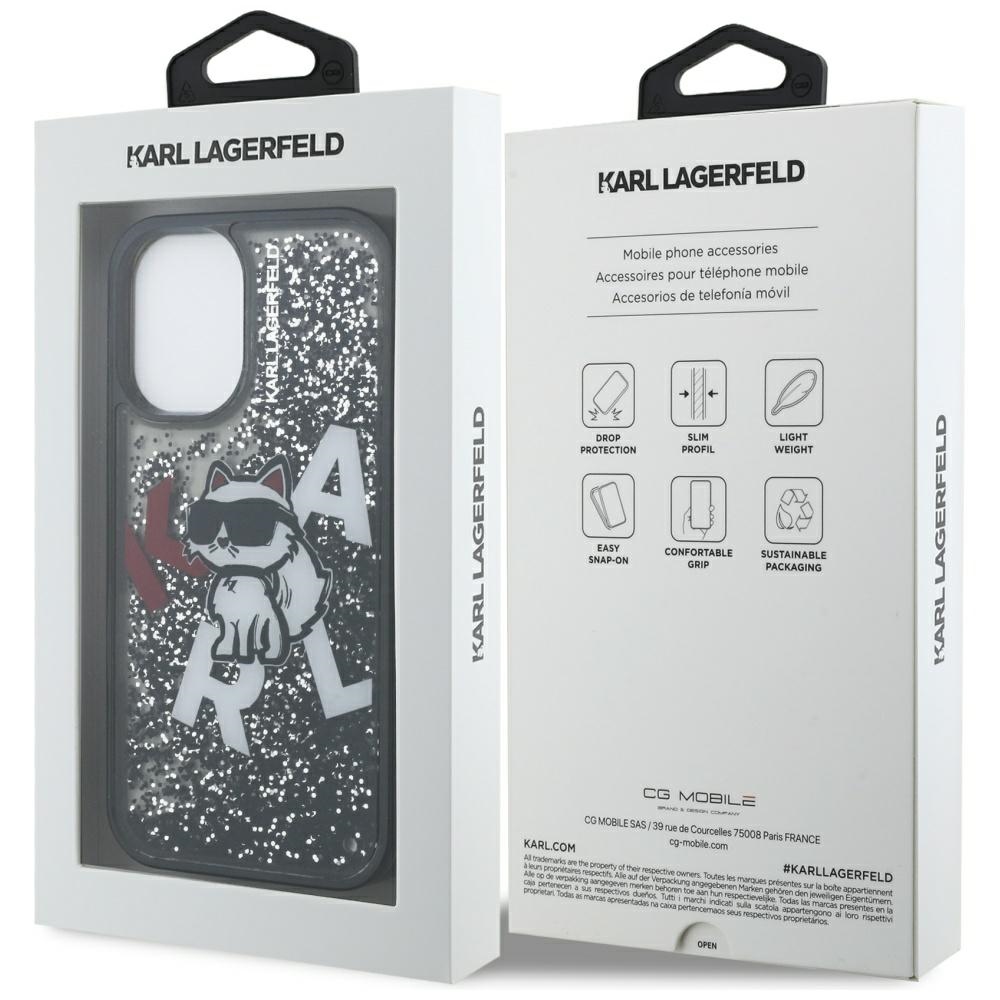 iTok webáruház - Karl Lagerfeld Karl Lagerfeld Liquid Glitter Choupette Logo tok iPhone 16 készülékhez (fekete) 8 Karl Lagerfeld Liquid Glitter Choupette Logo iPhone 16 Case (fekete)