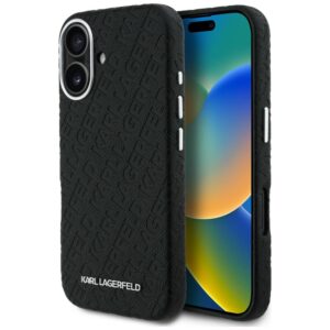 Karl Lagerfeld FW Stamped Karl MagSafe tok iPhone 16 készülékhez (fekete)