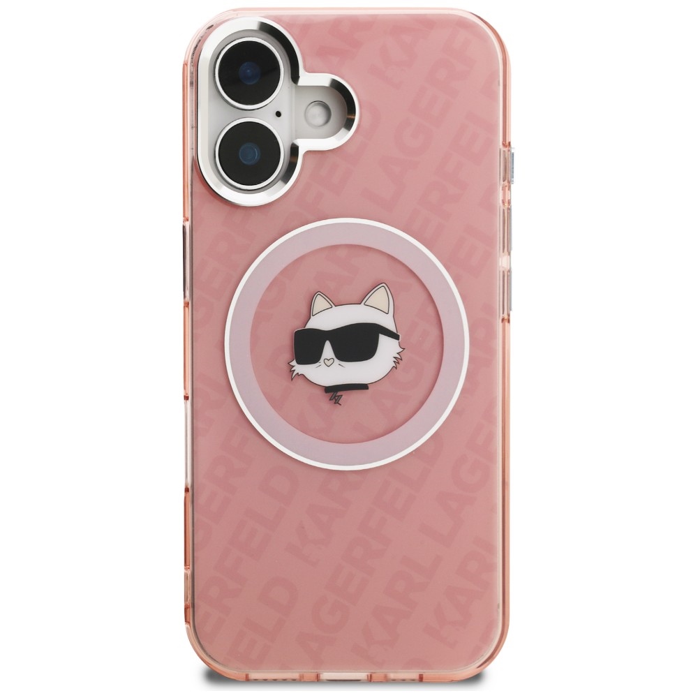 iTok webáruház - Karl Lagerfeld Karl Lagerfeld IML Choupette Head Logo MagSafe tok iPhone 16 készülékhez (rózsaszín) 3 Karl Lagerfeld IML Choupette Head Logo MagSafe iPhone 16 Case (rózsaszín)
