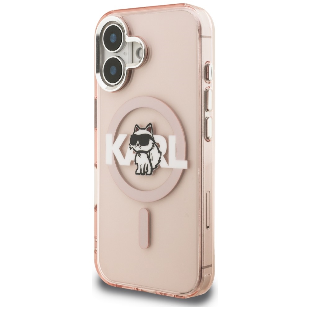 iTok webáruház - Karl Lagerfeld Karl Lagerfeld IML Choupette Sketch Logo MagSafe tok iPhone 16-hoz (rózsaszín) 2 Karl Lagerfeld IML Choupette Sketch Logo MagSafe iPhone 16 Case (rózsaszín)