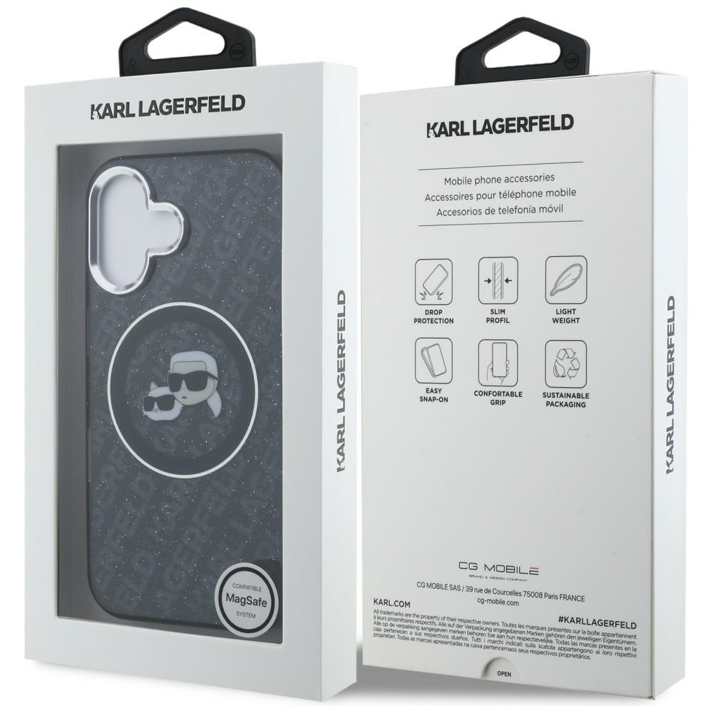 iTok webáruház - Karl Lagerfeld Karl Lagerfeld IML Glitter Karl & Choupette Heads Logo MagSafe tok iPhone 16 (fekete) 8 Karl Lagerfeld IML Glitter Karl & Choupette Heads Logo MagSafe Case for iPhone 16 (fekete)