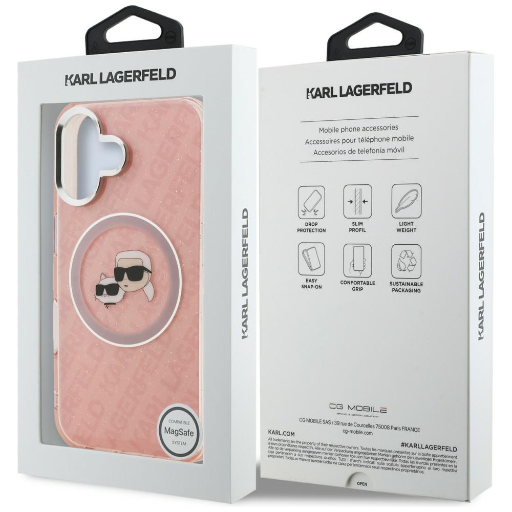 iTok webáruház - Karl Lagerfeld Karl Lagerfeld IML Glitter Karl & Choupette Heads Logo MagSafe tok iPhone 16 készülékhez (rózsaszín) 8 Karl Lagerfeld IML Glitter Karl & Choupette Heads Logo MagSafe iPhone 16 Case (rózsaszín)
