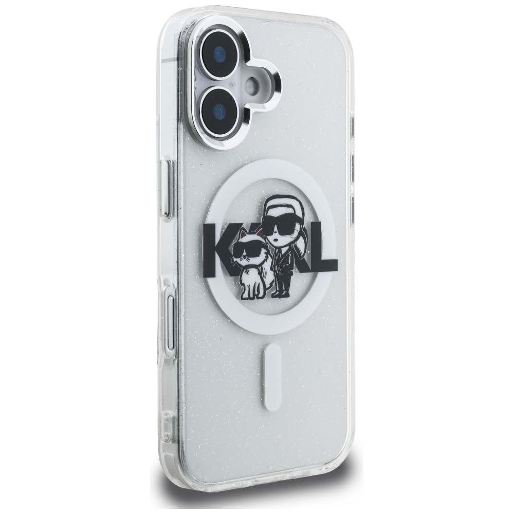 iTok webáruház - Karl Lagerfeld Karl Lagerfeld IML Glitter Karl & Choupette Sketch Logo MagSafe tok iPhone 16-hoz (átlátszó) 4 Karl Lagerfeld IML Glitter Karl & Choupette Sketch Logo MagSafe Case for iPhone 16 (átlátszó)