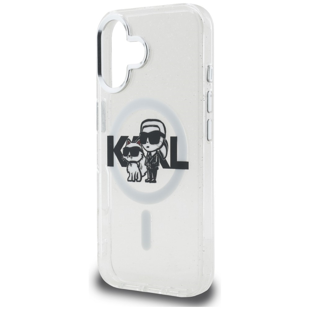 iTok webáruház - Karl Lagerfeld Karl Lagerfeld IML Glitter Karl & Choupette Sketch Logo MagSafe tok iPhone 16-hoz (átlátszó) 6 Karl Lagerfeld IML Glitter Karl & Choupette Sketch Logo MagSafe Case for iPhone 16 (átlátszó)