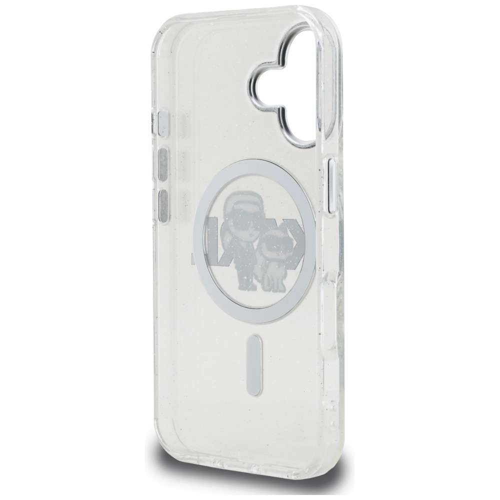 iTok webáruház - Karl Lagerfeld Karl Lagerfeld IML Glitter Karl & Choupette Sketch Logo MagSafe tok iPhone 16-hoz (átlátszó) 7 Karl Lagerfeld IML Glitter Karl & Choupette Sketch Logo MagSafe Case for iPhone 16 (átlátszó)
