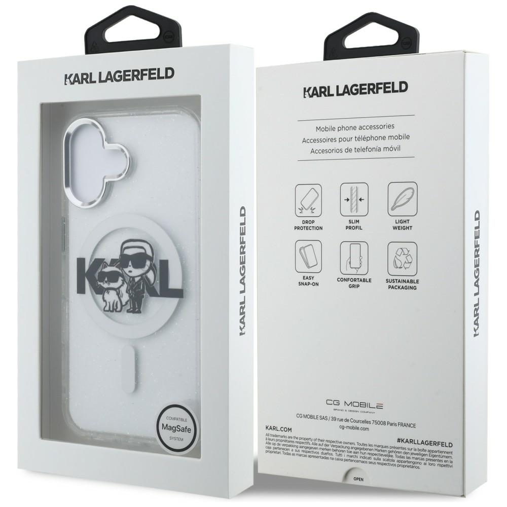 iTok webáruház - Karl Lagerfeld Karl Lagerfeld IML Glitter Karl & Choupette Sketch Logo MagSafe tok iPhone 16-hoz (átlátszó) 8 Karl Lagerfeld IML Glitter Karl & Choupette Sketch Logo MagSafe Case for iPhone 16 (átlátszó)