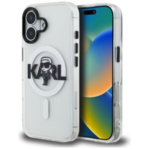 Karl Lagerfeld IML Karl Sketch Logo MagSafe tok iPhone 16-hoz (átlátszó)