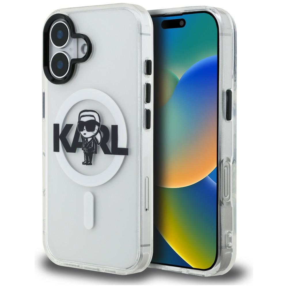 iTok webáruház - Karl Lagerfeld Karl Lagerfeld IML Karl Sketch Logo MagSafe tok iPhone 16-hoz (átlátszó) 1 Karl Lagerfeld IML Karl Sketch Logo MagSafe Case for iPhone 16 (átlátszó)