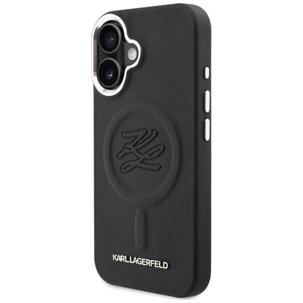iTok webáruház - Karl Lagerfeld Karl Lagerfeld Initial & Metal Logo MagSafe tok iPhone 16-hoz (fekete) 2 Karl Lagerfeld Initial & Metal Logo MagSafe Case for iPhone 16 (fekete)