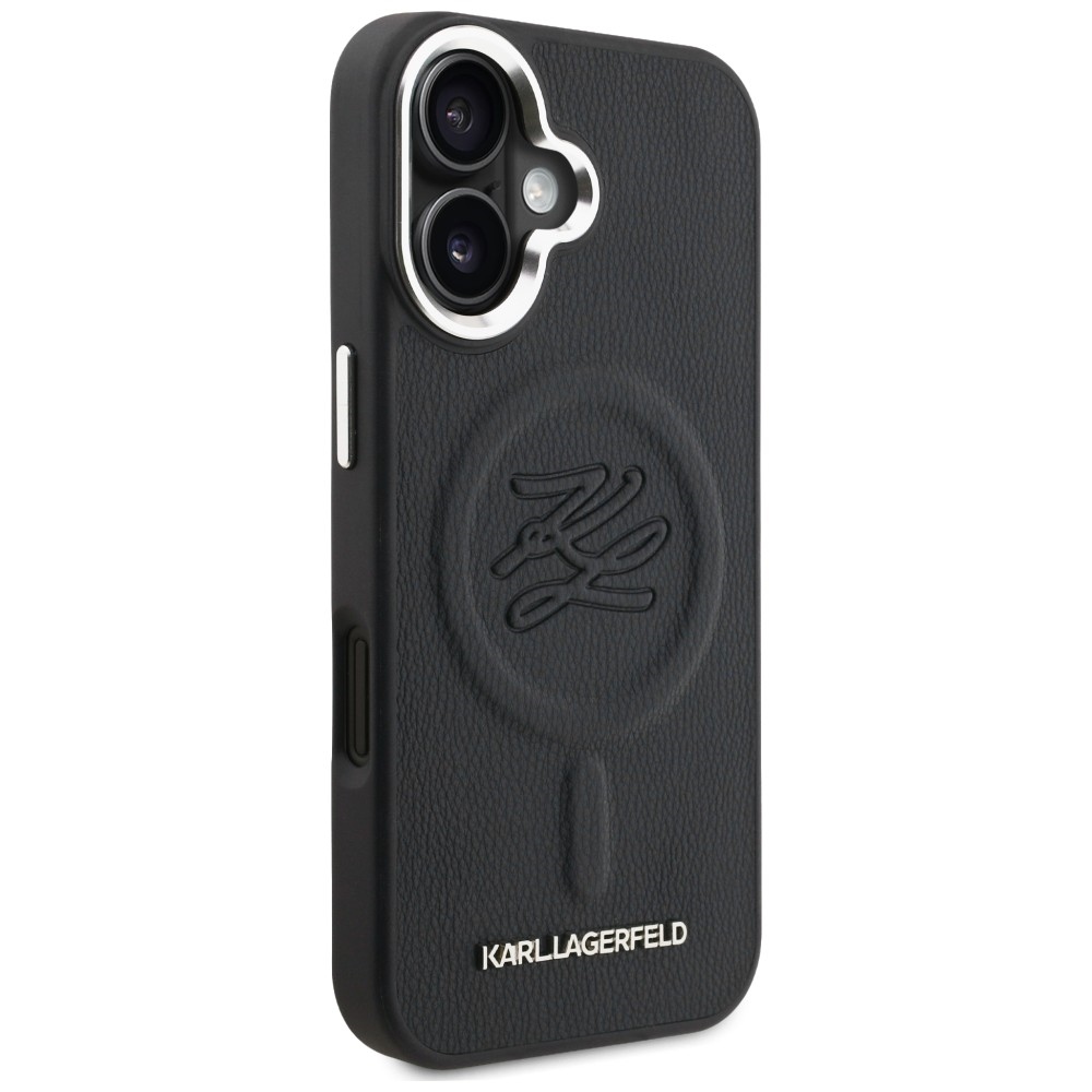 iTok webáruház - Karl Lagerfeld Karl Lagerfeld Initial & Metal Logo MagSafe tok iPhone 16-hoz (fekete) 4 Karl Lagerfeld Initial & Metal Logo MagSafe Case for iPhone 16 (fekete)