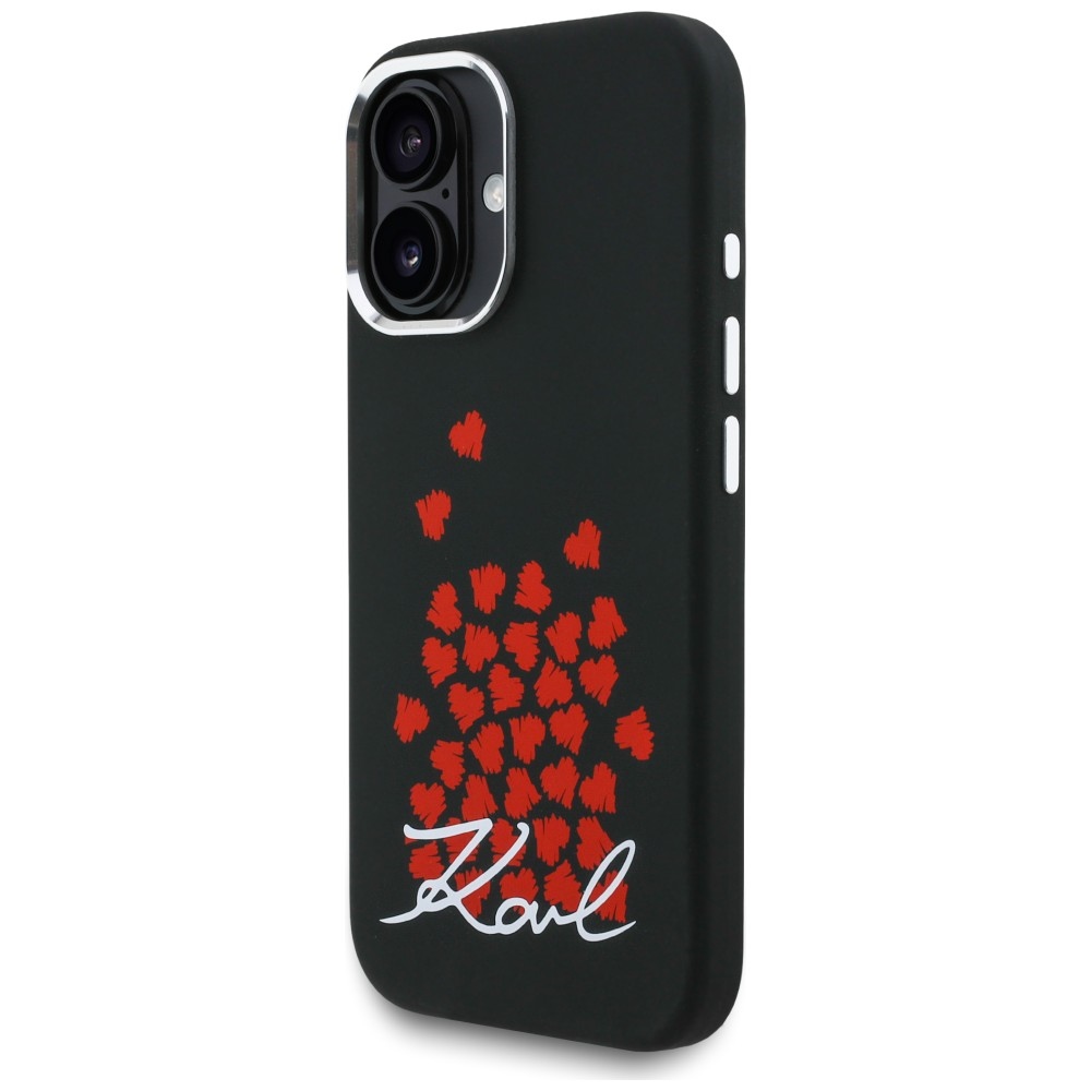 iTok webáruház - Karl Lagerfeld Karl Lagerfeld Silicone Heart Sign Logo MagSafe tok iPhone 16 készülékhez (fekete) 2 Karl Lagerfeld Silicone Heart Sign Logo MagSafe Case for iPhone 16 (fekete)