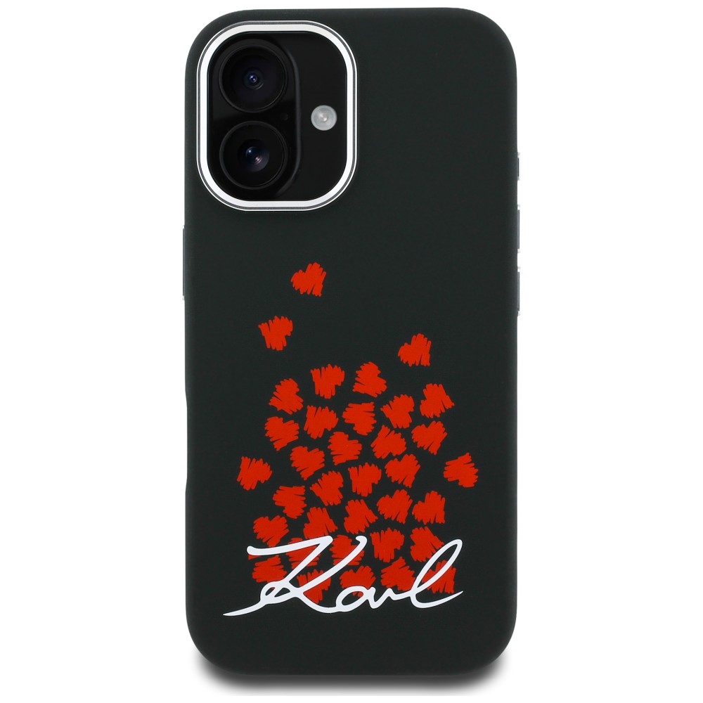 iTok webáruház - Karl Lagerfeld Karl Lagerfeld Silicone Heart Sign Logo MagSafe tok iPhone 16 készülékhez (fekete) 3 Karl Lagerfeld Silicone Heart Sign Logo MagSafe Case for iPhone 16 (fekete)