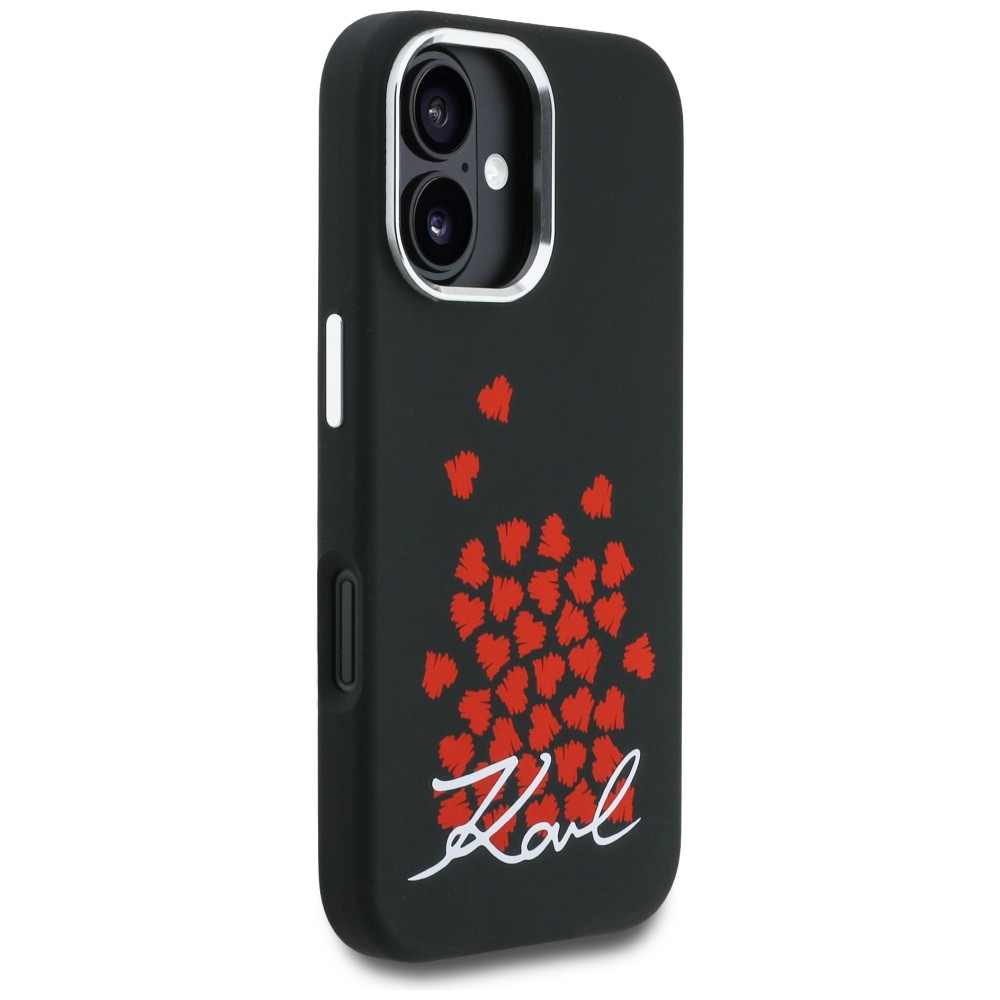 iTok webáruház - Karl Lagerfeld Karl Lagerfeld Silicone Heart Sign Logo MagSafe tok iPhone 16 készülékhez (fekete) 4 Karl Lagerfeld Silicone Heart Sign Logo MagSafe Case for iPhone 16 (fekete)
