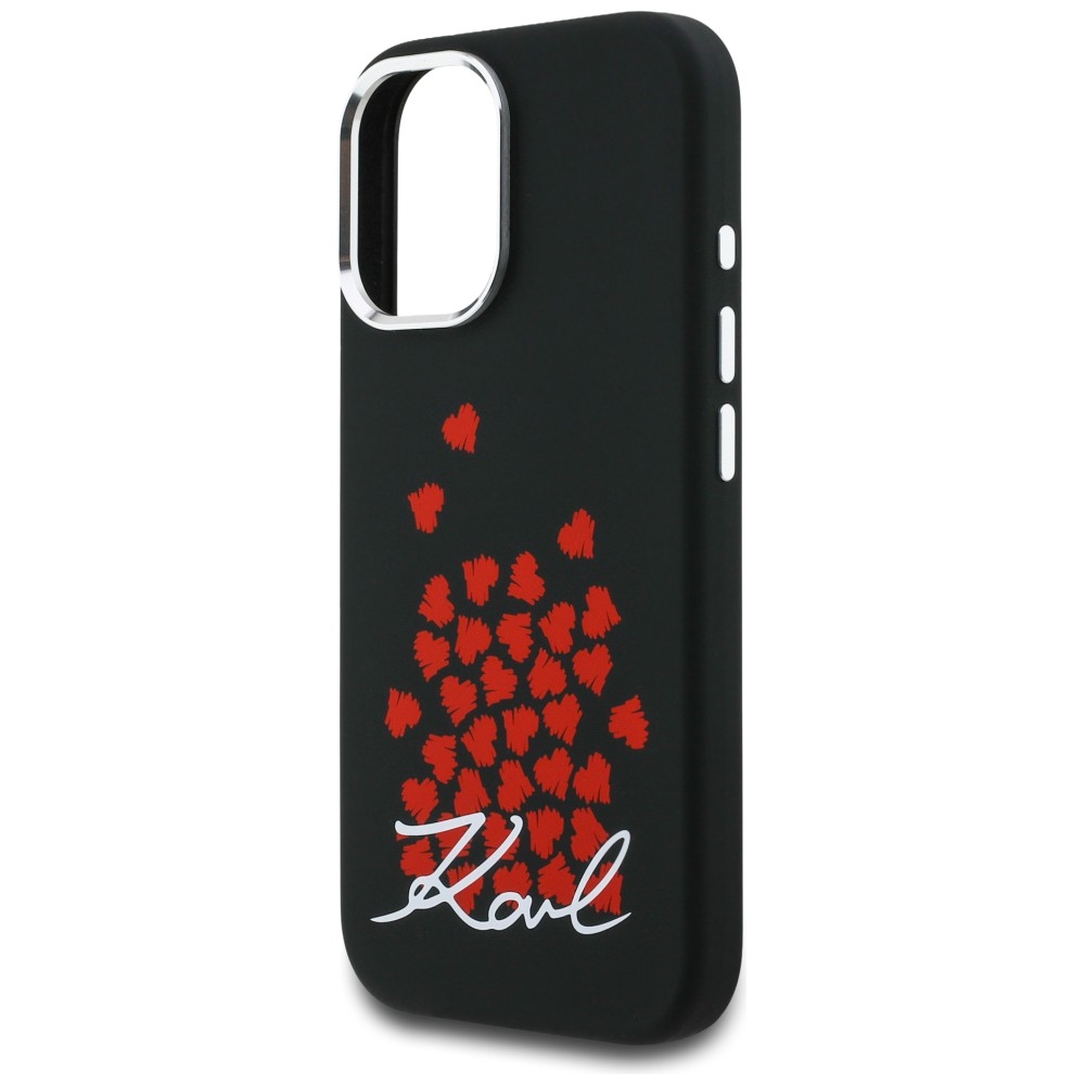 iTok webáruház - Karl Lagerfeld Karl Lagerfeld Silicone Heart Sign Logo MagSafe tok iPhone 16 készülékhez (fekete) 6 Karl Lagerfeld Silicone Heart Sign Logo MagSafe Case for iPhone 16 (fekete)
