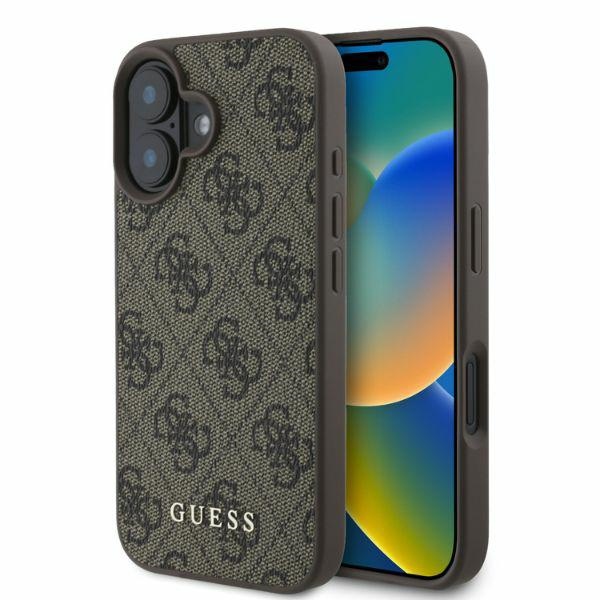 iTok webáruház - Guess Guess 4G Classic iPhone 16 tok (barna) 1 Guess 4G Classic iPhone 16 Case (barna)