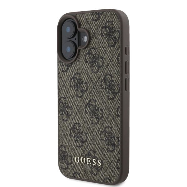 iTok webáruház - Guess Guess 4G Classic iPhone 16 tok (barna) 2 Guess 4G Classic iPhone 16 Case (barna)