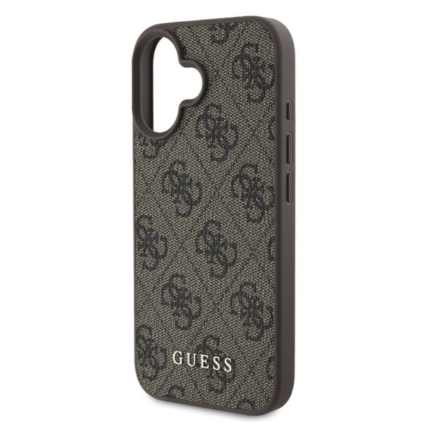 iTok webáruház - Guess Guess 4G Classic iPhone 16 tok (barna) 4 Guess 4G Classic iPhone 16 Case (barna)