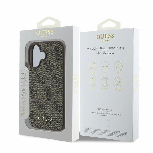 iTok webáruház - Guess Guess 4G Classic iPhone 16 tok (barna) 5 Guess 4G Classic iPhone 16 Case (barna)
