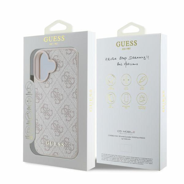 iTok webáruház - Guess Guess 4G Classic tok iPhone 16 készülékhez (rózsaszín) 4 Guess 4G Classic iPhone 16 Case (rózsaszín)
