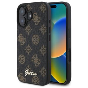 Guess Peony Script MagSafe iPhone 16 tok (fekete)