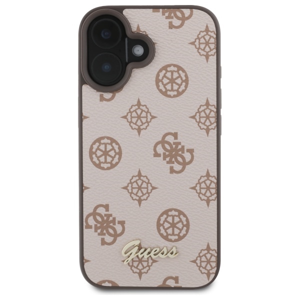 iTok webáruház - Guess Guess Peony Script MagSafe iPhone 16 tok – barna (barna) 3 Guess Peony Script MagSafe iPhone 16 Case (barna)