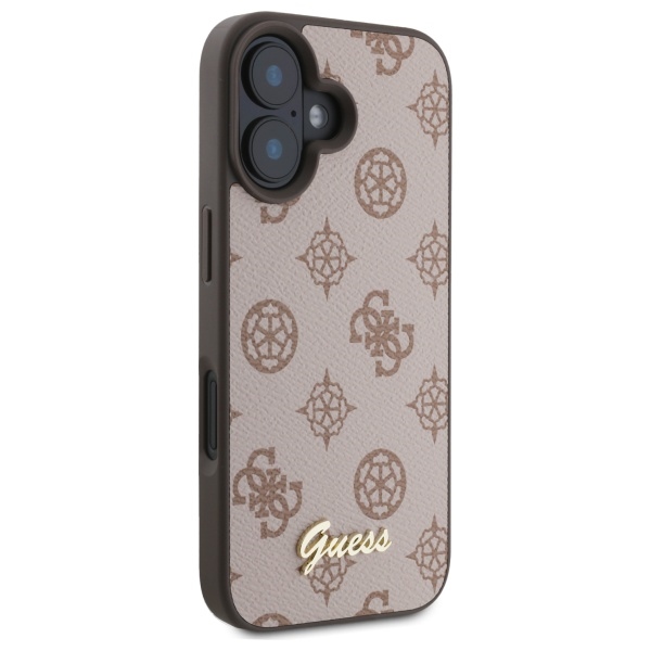 iTok webáruház - Guess Guess Peony Script MagSafe iPhone 16 tok – barna (barna) 4 Guess Peony Script MagSafe iPhone 16 Case (barna)