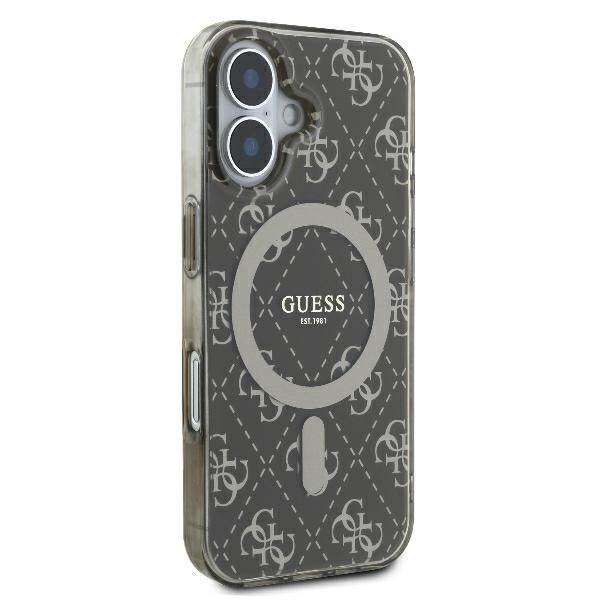 iTok webáruház - Guess Guess IML 4G Background MagSafe tok iPhone 16 készülékhez (barna) 4 Guess IML 4G Background MagSafe iPhone 16 Case (barna)