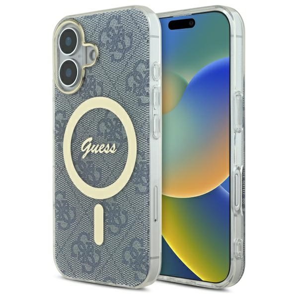 iTok webáruház - Guess Guess IML 4G MagSafe tok iPhone 16 készülékhez (kék) 1 Guess IML 4G MagSafe iPhone 16 Case (kék)