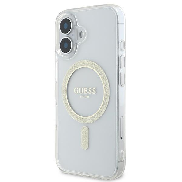 iTok webáruház - Guess Guess IML Glitter Circle MagSafe tok iPhone 16 készülékhez (átlátszó) 2 Guess IML Glitter Circle MagSafe iPhone 16 Case (átlátszó)