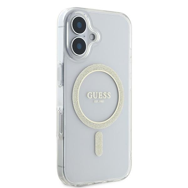 iTok webáruház - Guess Guess IML Glitter Circle MagSafe tok iPhone 16 készülékhez (átlátszó) 4 Guess IML Glitter Circle MagSafe iPhone 16 Case (átlátszó)