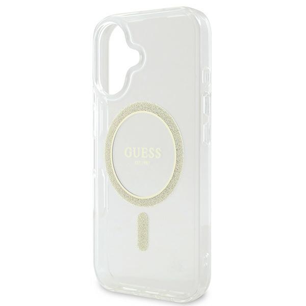 iTok webáruház - Guess Guess IML Glitter Circle MagSafe tok iPhone 16 készülékhez (átlátszó) 6 Guess IML Glitter Circle MagSafe iPhone 16 Case (átlátszó)