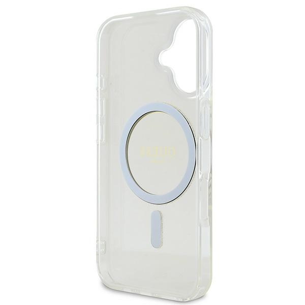 iTok webáruház - Guess Guess IML Glitter Circle MagSafe tok iPhone 16 készülékhez (átlátszó) 7 Guess IML Glitter Circle MagSafe iPhone 16 Case (átlátszó)