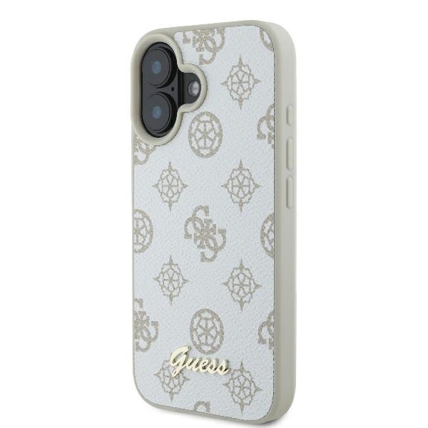 iTok webáruház - Guess Guess Peony Script Logo MagSafe tok iPhone 16-hoz (fehér) 2 Guess Peony Script Logo MagSafe iPhone 16 Case (fehér)
