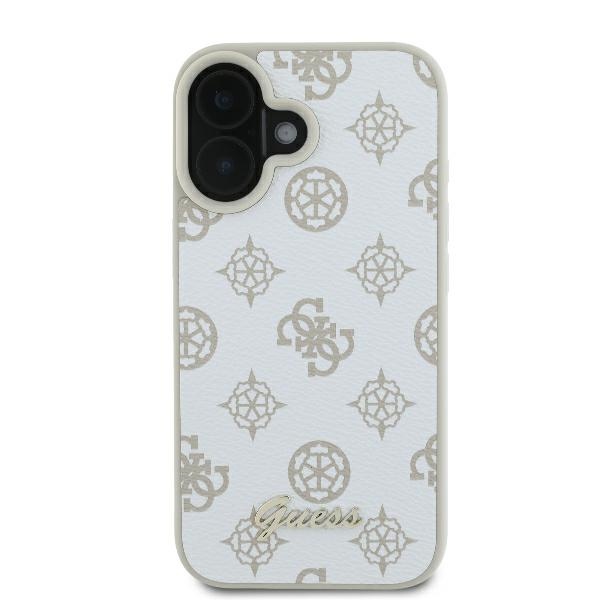 iTok webáruház - Guess Guess Peony Script Logo MagSafe tok iPhone 16-hoz (fehér) 3 Guess Peony Script Logo MagSafe iPhone 16 Case (fehér)