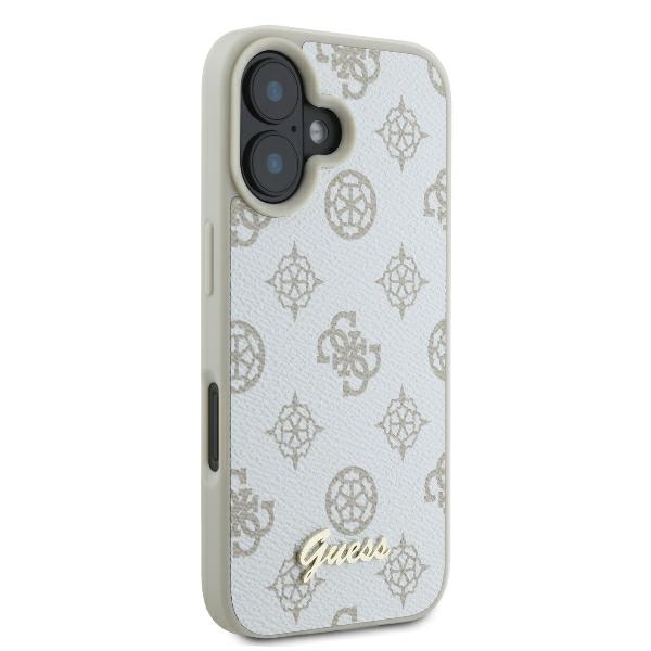 iTok webáruház - Guess Guess Peony Script Logo MagSafe tok iPhone 16-hoz (fehér) 4 Guess Peony Script Logo MagSafe iPhone 16 Case (fehér)