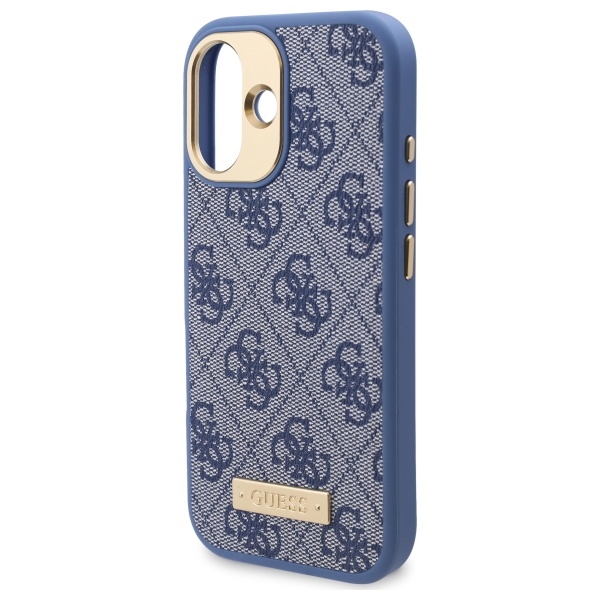 iTok webáruház - Guess Guess 4G Logo Plate MagSafe tok iPhone 16 készülékhez (kék) 6 Guess 4G Logo Plate MagSafe iPhone 16 Case (kék)