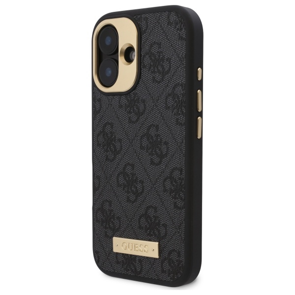 iTok webáruház - Guess Guess 4G Logo Plate MagSafe tok iPhone 16-hoz (fekete) 2 Guess 4G Logo Plate MagSafe iPhone 16 Case (fekete)