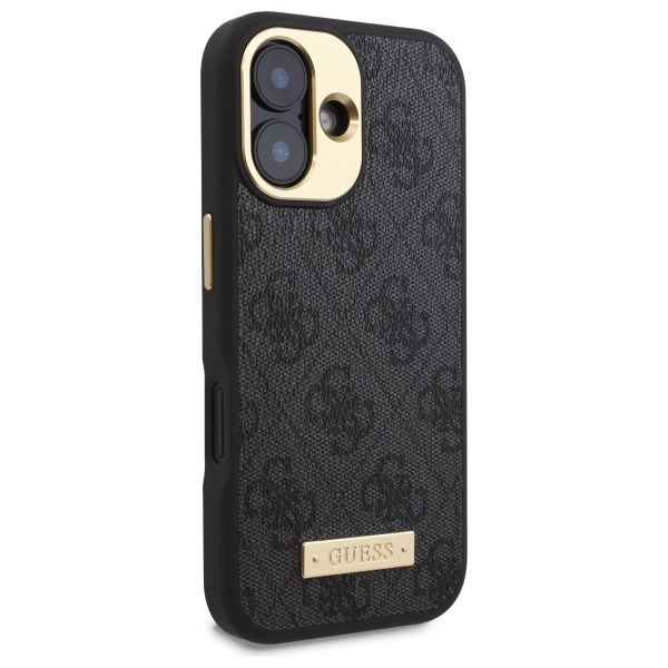 iTok webáruház - Guess Guess 4G Logo Plate MagSafe tok iPhone 16-hoz (fekete) 4 Guess 4G Logo Plate MagSafe iPhone 16 Case (fekete)