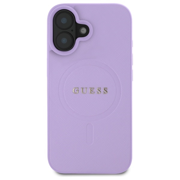 iTok webáruház - Guess Guess Saffiano MagSafe tok iPhone 16 készülékhez (lila) 3 Guess Saffiano MagSafe iPhone 16 Case (lila)