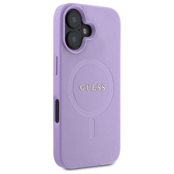 iTok webáruház - Guess Guess Saffiano MagSafe tok iPhone 16 készülékhez (lila) 4 Guess Saffiano MagSafe iPhone 16 Case (lila)