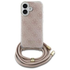 Guess Crossbody Cord 4G Print iPhone 16 tok (rózsaszín)