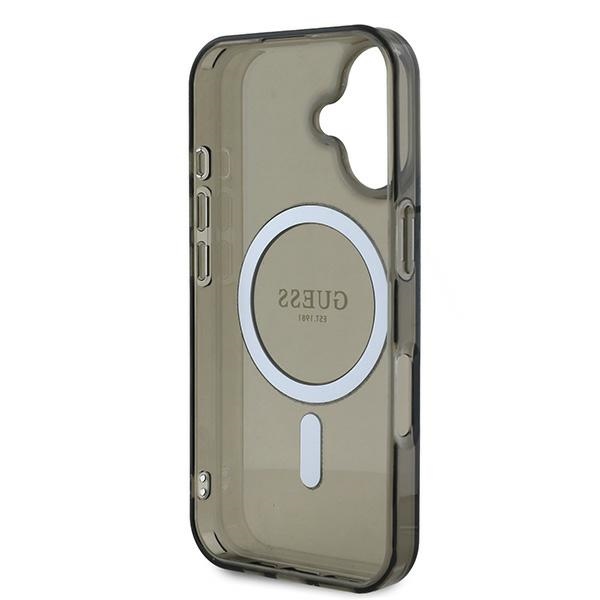 iTok webáruház - Guess Guess IML Glitter Circle MagSafe tok iPhone 16-hoz (fekete) 7 Guess IML Glitter Circle MagSafe case for iPhone 16 (fekete)