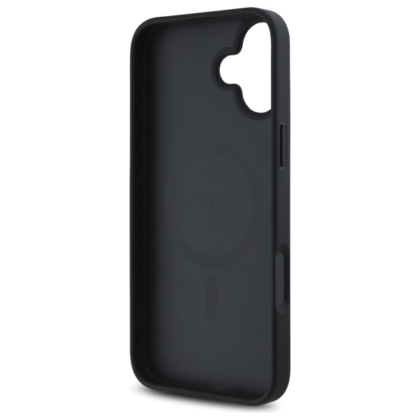 iTok webáruház - Guess Guess GUHMP16SP4ROPEMCK iPhone 16 6,1 hüvelykes fekete kemény tok 4G Flowers Print MagSafe 7 Guess GUHMP16SP4ROPEMCK iPhone 16 6.1" black/black hardcase 4G Flowers Print MagSafe