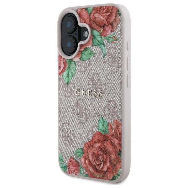 iTok webáruház - Guess Guess GUHMP16SP4ROPEMCP iPhone 16 6,1 hüvelykes rózsaszín kemény tok, 4G Flowers Print MagSafe 2 Guess GUHMP16SP4ROPEMCP iPhone 16 6.1" pink/pink hardcase 4G Flowers Print MagSafe